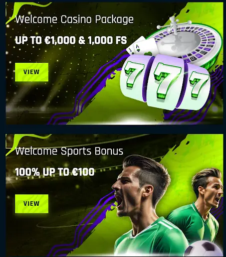 welcome bonus casino & sport
